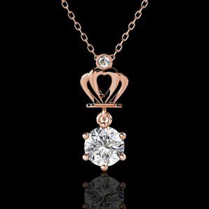 Certified 1ct. t.w. Diamond Crown Necklace